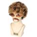 Topcosplay Men's 70s 80s Disco Dude Dirt Bag Wig & Moustache Necklace 3-Piece Set - Short Curly Afro Shaggy Wig Blonde Black Brown - Buy Online on GoSupps.com