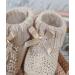 Royal Icon Soft Knitted Newborn Baby Booties with Bow | 0-3 Months | Coffee - Buy Online on GoSupps.com