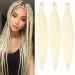 YDDM PRE Stretched Braiding Hair Extensions 20 inch 3packs Extensions Kunsthaar Braids Golden Hair Extension Art Hair For Braids Jumbo Braids Hair (20 inches 613#) 50.8cm-20 inches (3 Sack) 613#