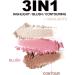 Erinde Mini Highlighter Bronzer & Blush Powder Palette Matte Shimmer Powder Makeup Tiny Face Palette with Mirror All in One Blendable Travel Friendly Cruelty Free 3 Colours #04 - Buy Online on GoSupps.com