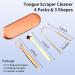 Stainless Steel Tongue Scraper Set - Rose Gold | Reduce Bad Breath, Maintain Oral Hygiene for Adults & Kids - Buy Online on GoSupps.com