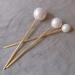 3 Pcs Minimalist Pearl Hair Pins | Metal Hair Stick for Women and Girls - Buy Online on GoSupps.com
