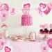 WANDIC Breast Cancer Awareness Kit 18 Pcs Pink Ribbon Balloon & 9 Pcs Cake Toppers & 16 Pcs Triangle Flags Banners for Decoration - Buy Online on GoSupps.com