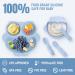 Silicone Baby Weaning Set (10 Pcs) - Adjustable Bib, Suction Bowl, Plate, Fork, Spoon, Cup Kit - Blue - for Babies, Toddlers, Kids - Buy Online on GoSupps.com