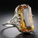 Vsoruln 925 Sterling Silver Square Citrine Ring - 3Ct Zirconia Promise Cocktail Ring for Women (Size 10) - Buy Online on GoSupps.com
