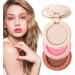 3in1 facial highlighter powder longlasting shimmering contouring cheek eye blush cheek contouring highlighter blush powder for longlasting sweatresistant shine Tsuchiya - Buy Online on GoSupps.com