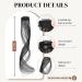 FLUFYMOOZ Side Air Bangs 2PCS Clip in Bangs Set - 12 Inch Natural Black - Buy Online on GoSupps.com