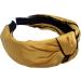 Topkids Accessories Chiffon Knot Alice Bands Adult Women Hair Accessories for Women Hair Bands for Women Thick Headband Womens Headbands Head Bands Adult Women Wide Headbands (Gold) - Buy Online on GoSupps.com