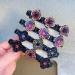 Sparkling Crystal Stone Braided Hair Clips - 4 PCS Set for Women and Girls | Satin Fabric Hair Bands - Rhinestone Hair Clips | Stocking Stuffers - Four-Leaf Clover Design - Buy Online on GoSupps.com