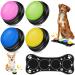 Reaque Buzzer with Recording Function Pack of 4 Buzzers with Sound Sound Button for Dogs Buzzer with Recording Function for Interacting with Dogs (4 pieces Buzzer with pillow)