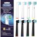 Toothbrush Heads Compatible with Braun Oral B Electric Toothbrushes 8 Pack Sensitive Gum Care Replacement Brush Heads White/Black