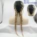 Shop Ombre Blonde Double Braided Wigs - Heat Resistant Synthetic Lace Front Wigs with Baby Hair & Dark Roots for Natural Style - Buy Online on GoSupps.com