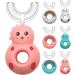 Kids U Shaped Toothbrush Cartoon Shape Silicone 360 Kids U-shaped Toothbrush Age 2-6 Manual Toothbrush for Home Pink/B - Buy Online on GoSupps.com