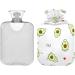 NAANLE YOGA Avocado Hot Water Bottle 1L - Transparent Heat & Cold Therapy for Pain Relief - Buy Online on GoSupps.com