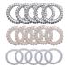 Tangger 15pcs spiral hair tie into the style plastic telephone cable hair tie big and small elastic hair band women ponytail holder