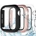 Charlam Compatible with Apple Watch Case 40mm iWatch SE Series 6 5 4 with Screen Protector Full Protective Waterproof Bumper Cases Touch Sensitive Clear Film Screen Cover Black/Clear/Rose Gold 40mm Black/Clear/Rose Gold 40mm