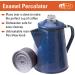 GSI Outdoors Enamelware Percolator Coffee Pot - Blue 8 Cup | Ideal for Campsite, Cabin, RV, Kitchen, Hunting & Backpacking - Buy Online on GoSupps.com
