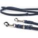 Copcopet Fat Leather Dog Leash - 3-Way Adjustable Handmade in Germany Soft with Chrome Fittings 100% Braided 3m x 15mm - Blue - Buy Online on GoSupps.com
