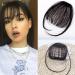 KALOR Pony Extension Real Hair Black Hairpiece Hair Extensions 100% Human Hair Natural Hairpiece Clip in Pony Real Hair Air Light Bangs for Women Clip in Hair Extension (Black) - Buy Online on GoSupps.com