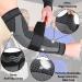 Beister Compression Elbow Bandage for Men & Women - 2 Pieces Velcro Fastener & Silicone Strip - Black M - Enhance Comfort & Support - Buy Online on GoSupps.com