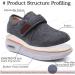 Men's Diabetic Swollen Feet Shoes - Wide Width, Adjustable, Non-Slip Walking Casual Shoes (Gray, Size 46) - Buy Online on GoSupps.com