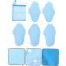 Doitool 6 Sets Blue Nursing Night Helpers Incontinence Bags - Washable Cloth Cushions for Postpartum & Menstrual Maternal - 30x18x0.6cm - Buy Online on GoSupps.com