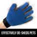 Gorilla Grip Pet Grooming Gloves - Deshedding Brush for Dogs and Cats - Reduce Shedding with Gentle Massage - Five Finger Design with Soft Silicone Tips - Remove Long or Short Hair - Blue - Buy Online on GoSupps.com