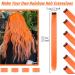 16Pcs Orange Clip in Hair Extensions 22 Inch - Colorful Highlights Hairpieces for Girls & Women - Heat-Resistant Synthetic Hair Accessories for Parties - Buy Online on GoSupps.com