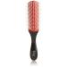 Diane 9-Row Professional Styling Brush, Nylon Pins for Thick or Curly Hair, Use with Wet Hair and Distributing Conditioner, Blowdrying, Black & Red, 1 Count (Pack of 1) Black/Red/White Professional Black/Red