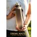 MAMEIDO 1L & 1.5L BPA-Free Drinking Bottle | Carbon Dioxide Safe Time Marked Water Bottle for Sports - Urban Taupe Gold - Buy Online on GoSupps.com