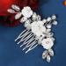 Amosfun Flower Hair Comb Rhinestone Hair Comb Bridal Hair Comb Wedding Hair Side Comb for Women - Buy Online on GoSupps.com