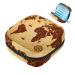 Storage bags for women's bandages retro world map brown compass portable menstrual cardboard panty lip inlays tampons women's bandages storage holder for women school office