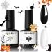 modelones Gel Nail Polish Set 2 Pcs 15 ML Black and White Gel Polish White Gel Nail Polish Soak Off LED Fall Gel Polish Halloween Nails Art Manicure Home Gift for Women Girl A01-Black White