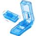 Pill Cutter Professional Stainless Steel Blade - Safety Pill Splitter for Small and Large Pills - Medication Divider in Blue - 2Count - Buy Online on GoSupps.com