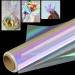 66 ft x 34 in Extra Wide Iridescent Cellophane Wrap Roll, Iridescent Film Cellophane Wrapping Paper Rainbow Colored Cellophane Wrap for Gift Baskets, Treats, Gifts, Flower, Crafts, Holiday, Christmas Decoration