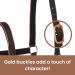 Premium Neoprene Halter for Thoroughbred & Warmblood Horses - Adjustable Black/Rose Gold | Comfortable Pasture Halter for Ponies - Buy Online on GoSupps.com