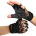 RYMNT Workout Gloves with Wrist Wrap Support, Weight Lifting Gloves with Full Palm Protection & Extra Grip for Men Women Gym Exercise, Cross Training, Weightlifting, Pull ups Leopard Medium