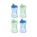 NUK Fun Grips Hard Spout Sippy Cup  10 oz. | Easy to Hold Toddler Cup  4pk 4 Count (Pack of 1) Blue/Green