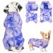 Slowton dogbody after op soft breathable leakage protection anti-wound licking suit with zipper e-neck band Alternative one-piece for dogbody after castration male bitch l tie-dye purple