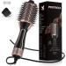 Dual Voltage Hair Dryer Brush PRITECH Hot Air Brush 110V-120V/220V-240V Ionic 1000W Blow Dryer Brush 4 in 1 Styler One Step Volumizer Styling Brush for Straight and Curling Hair Salon