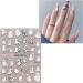 JMEOWIO 3D Embossed Halloween Nail Art Stickers Decals Self-Adhesive 5D Cute Ghost Pink Butterfly Nail Supplies Nail Art Design Decoration Accessories 4 Sheets - Buy Online on GoSupps.com