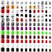 288 Pieces 12 Sets Halloween Fake Nails Short Square False Nails Glossy Acrylic Artificial Nails Solid Color Full Cover Artificial Nail Tips Pumpkin Spider Pattern Fake Nails (Simple Style)