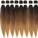 LDMY Pre-Stretched Braiding Hair - 8 Packs 26 Inch Ombre Brown Braids Extensions for Synthetic Braiding - Black Dark Brown Light Brown Available - Buy Online on GoSupps.com