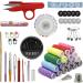 Sewing Kit XL - Portable Sewing Supplies for DIY Beginners & Adults - Includes Scissors, Thimble, Thread, Needles, Tape Measure, Case - Black - Buy Online on GoSupps.com