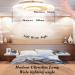 Fitzmia LED Ceiling Light | Dimmable Wood Ceiling Lamp with Remote | Modern 24W Round Light for Bedroom Living Room & Kitchen - Buy Online on GoSupps.com