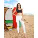 Holipick Women's High Waisted Swim Pants UPF 50+ - White, Small - Buy Online on GoSupps.com
