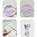 AWOCAN 3-in-1 Makeup Brush Cleaner Bowl Foldable Portable Cleaning Tool for Brushes Powder Puffs Sponges (beige) - Buy Online on GoSupps.com
