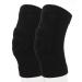 Brrnoo 1 pairs Black Thin Knee Support Compression Pads Stabilizing Joints Joint Pain Relief Suitable for Running Cycling Meniscus Tears Made from Nylon Covered Yarn Elastic (M)