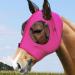 Harrison Howard Super Comfort Stretchy Fly Mask Large Eye Space with UV Protection Skin with Breatathability Rosenrot XL X-Large Rosenrot