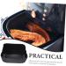 GRIRIW Air Fryer Pad Non Stick Baking Pan Reusable Air Fryer Baskets Silicone Bakeware Foldable Black 22X6CM - Buy Online on GoSupps.com